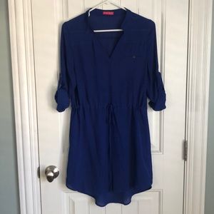 Royal blue sheer dress